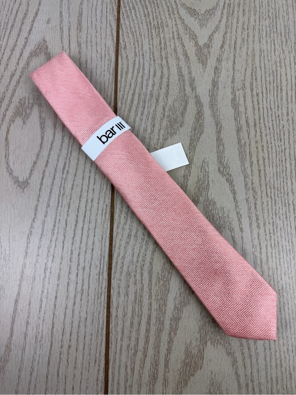 868/869 Bar III Men's Tie Melange Solid 820 Melon $55 Polyester Skinny Slim